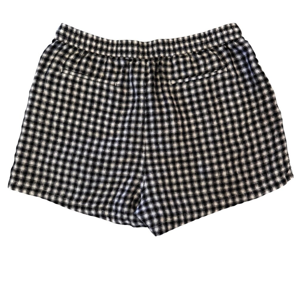 Like new Quince European Linen Classic Mini Gingham Shorts Size Large - Picture 5 of 9